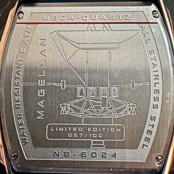 Nubeo Men's 48mm Magellan Chronograph Limited Edition Watch with Rubber Straps - Picture 4 of 14